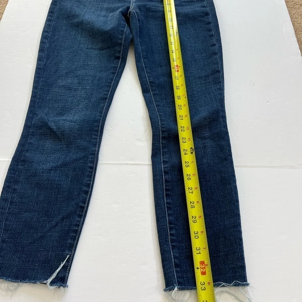 L’agence Women Margot High Rise Skinny Jeans Fray Ankle Hem Blue Size 25